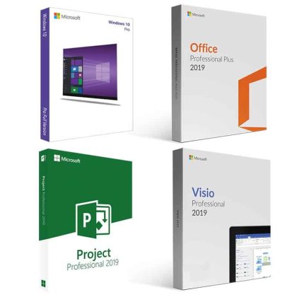 Windows 10 Professional + Visio 2019 Professional + Project 2019 Professional + Office 2019 Professional Plus