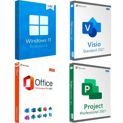 Windows 11 Professional + Project 2021 Professional + Office 2021 Professional + Visio 2021 Standard