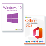 Microsoft Windows 10 Professional + Office 2021 Professional Plus  license for 3 devices