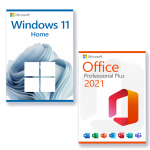 Microsoft Windows 10 Home + Office 2021 Professional Plus  license for 3 devices