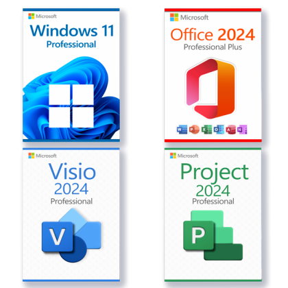 Windows 11 Professional + Project 2024 Professional + Office 2024 Professional + Visio 2024 Professional